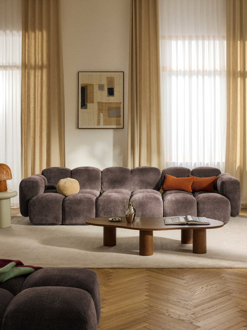 Tayla Modular Sofa (4-seater) — Dark Grey