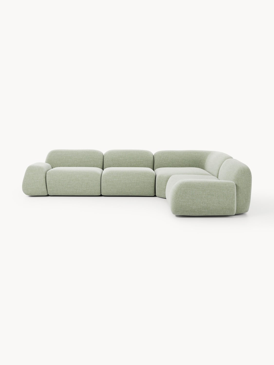 Wolke Modular Bouclé Corner Sofa (4-seater) — Sand Beige