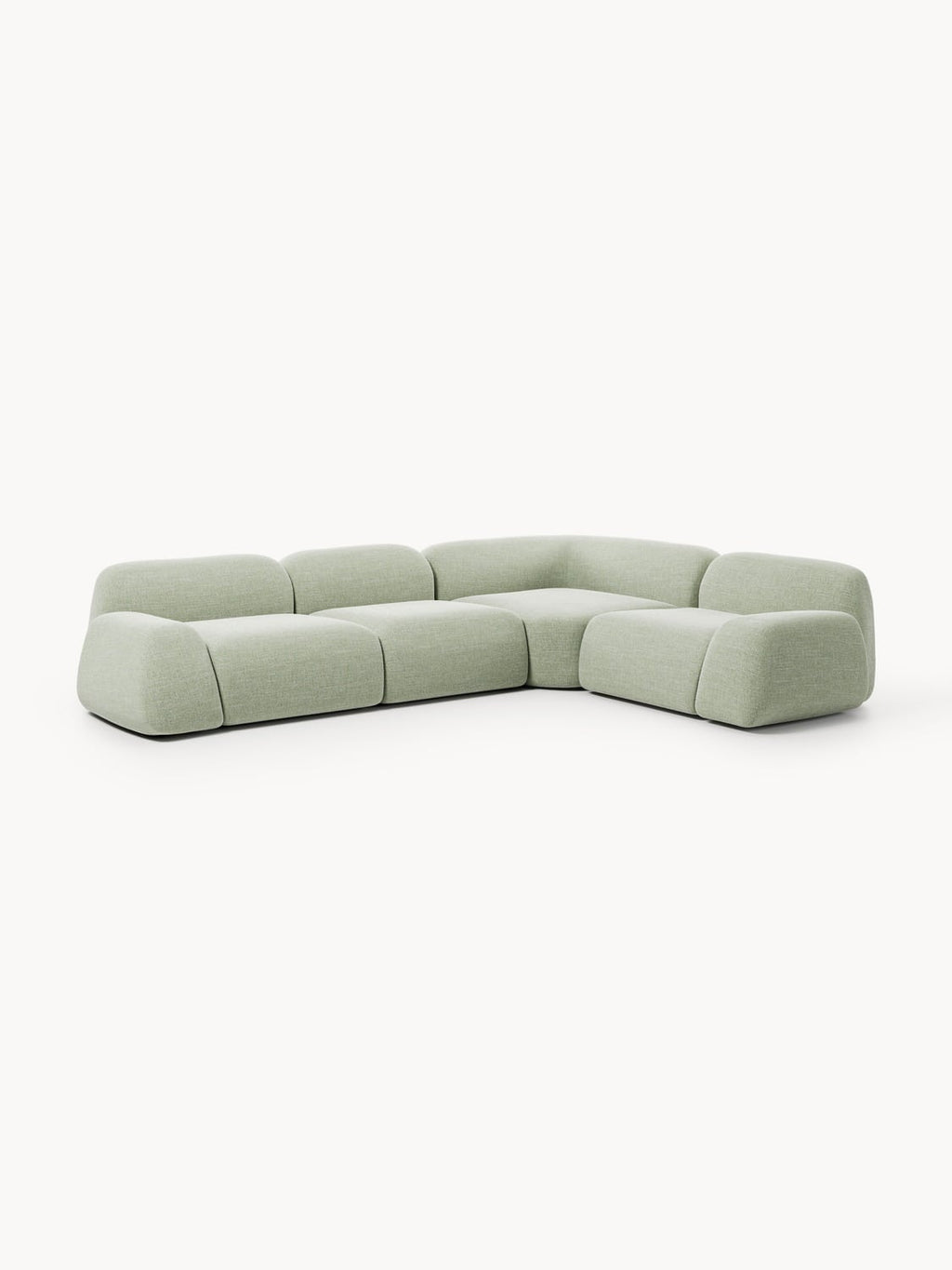 Wolke Modular Bouclé Corner Sofa (4-seater) — Sand Beige