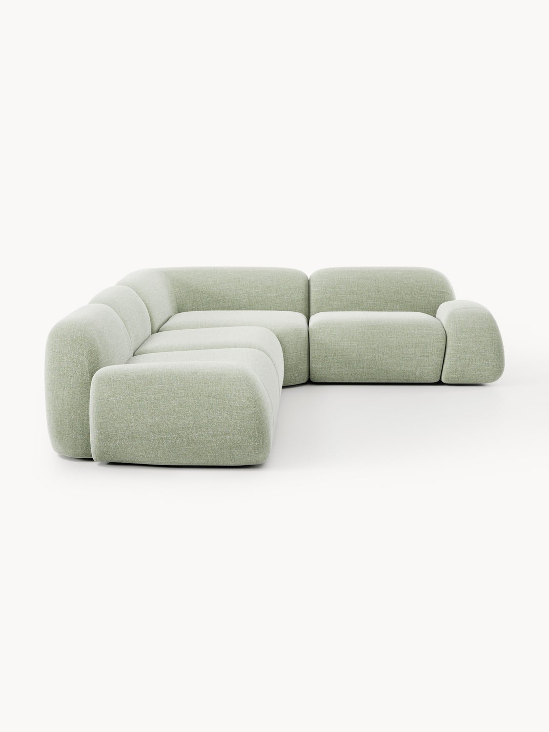 Wolke Modular Bouclé Corner Sofa (4-seater) — Sand Beige