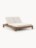 Joshua Double Sun Lounger in Acacia — Oatmeal