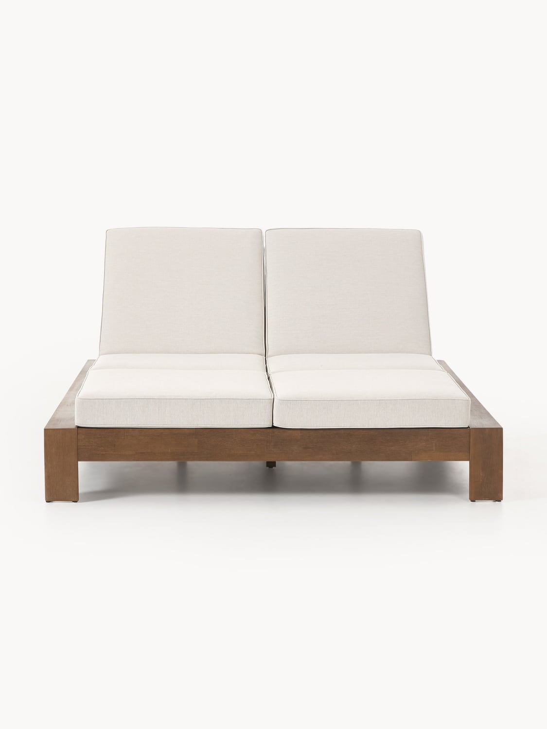 Joshua Double Sun Lounger in Acacia — Oatmeal