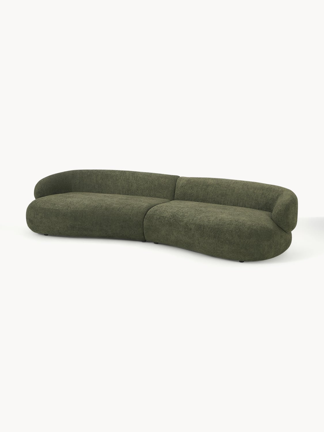Alba Sofa (4-seater) in Teddy Bouclé — Green