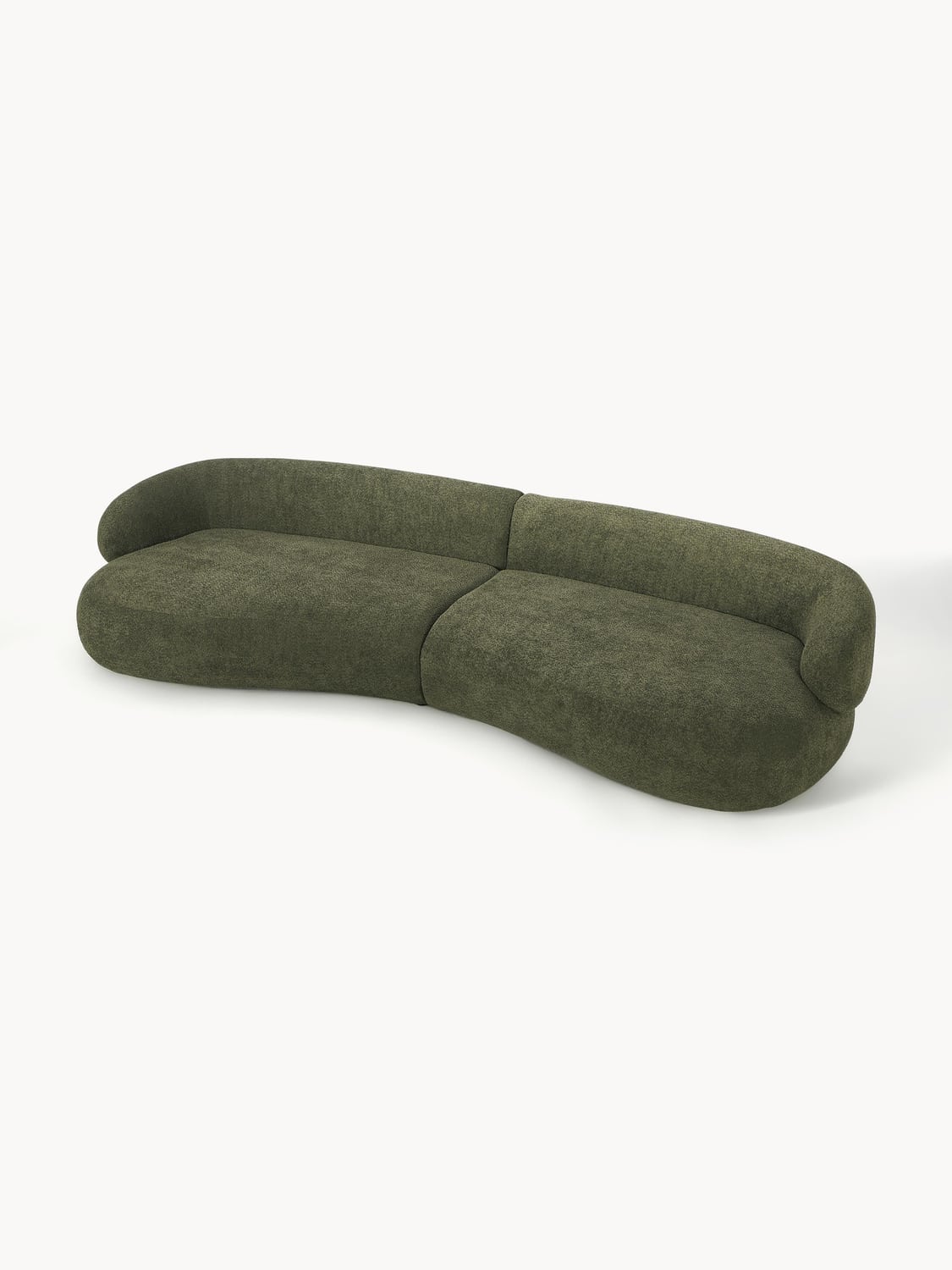 Alba Sofa (4-seater) in Teddy Bouclé — Green