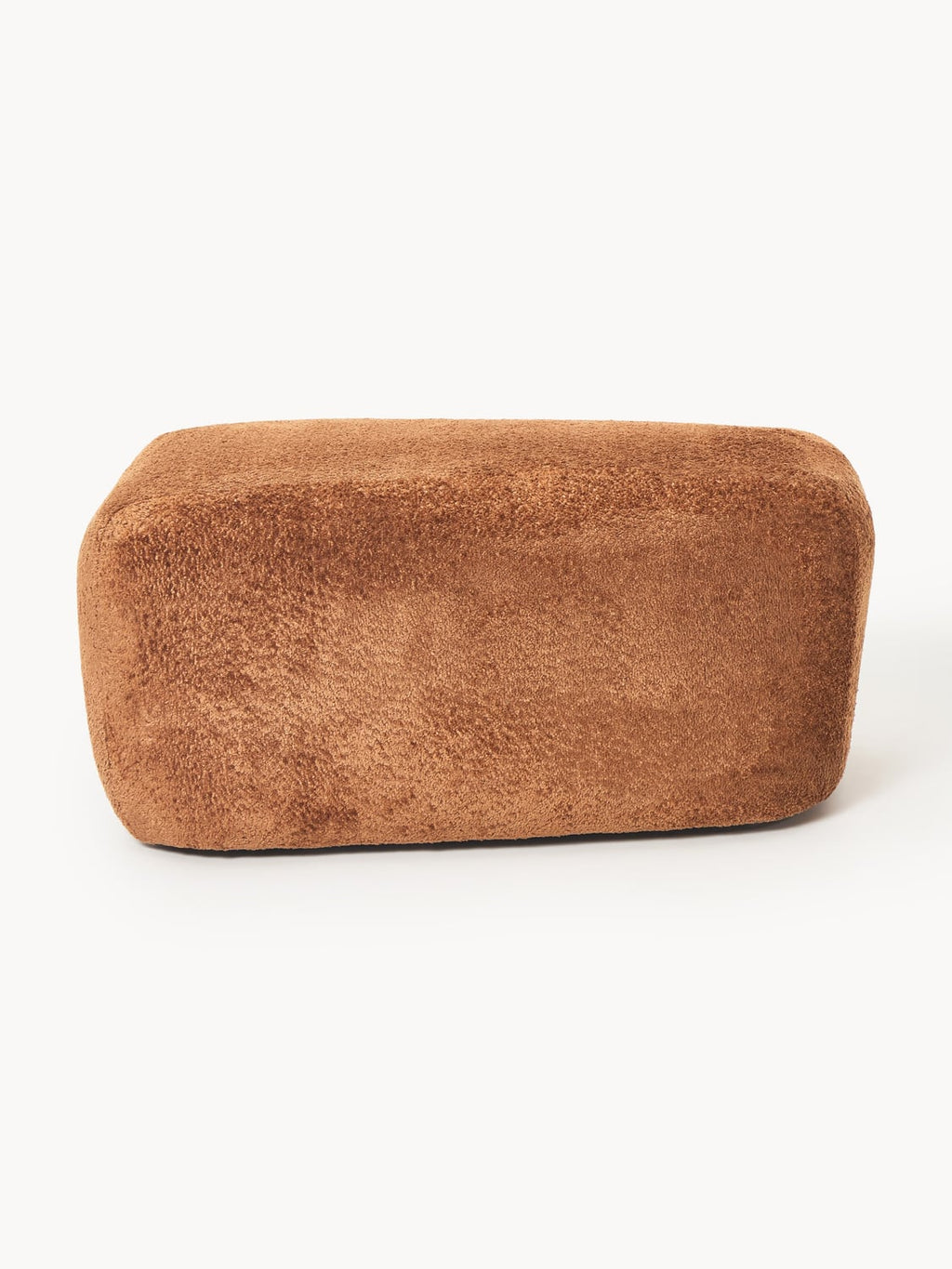 Wolke Large Ottoman in Teddy Bouclé — Terracotta