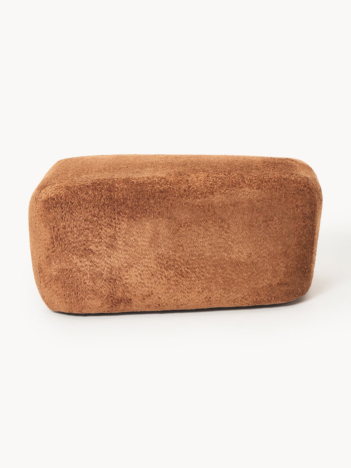 Wolke Large Ottoman in Teddy Bouclé — Terracotta