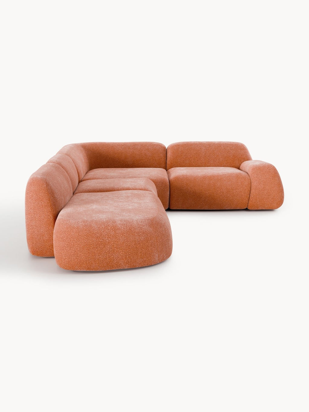 Wolke Modular XL Corner Sofa with Chaise Longue — Caramel