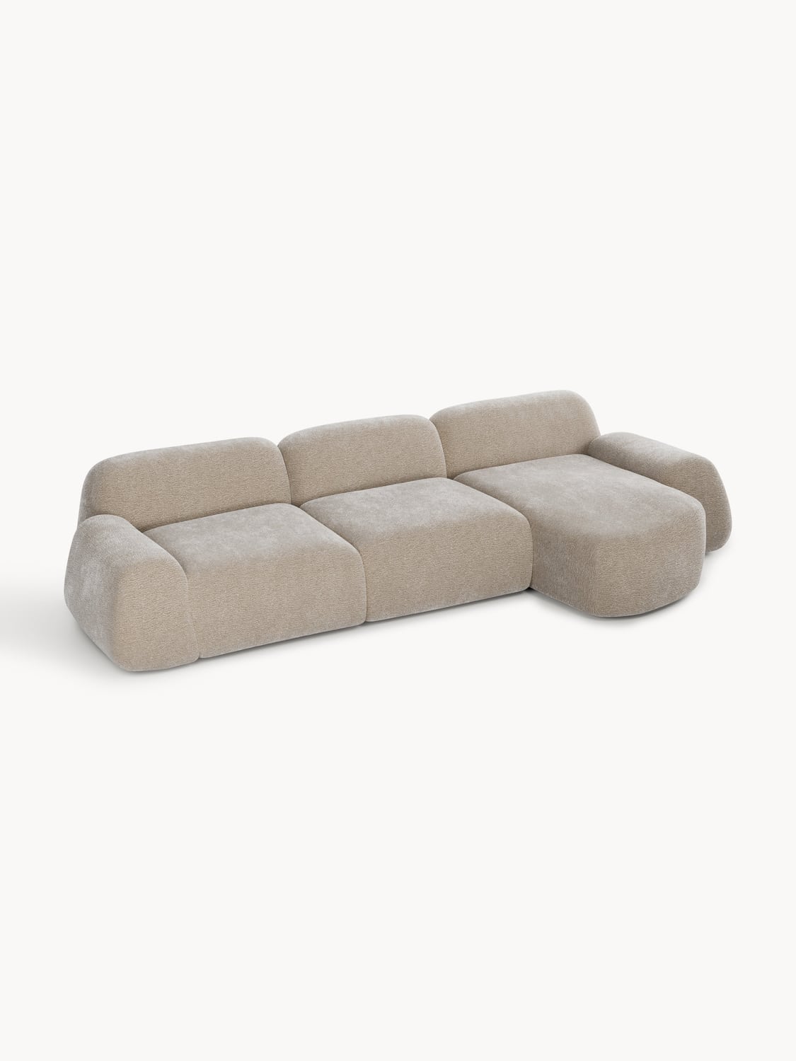 Wolke Modular Teddy-Corner Sofa (4-seater) — Sage