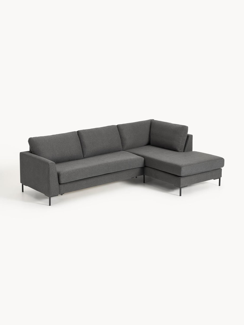 Luna Sofa Bed with Mattress, 3-seater — Dark Grey
