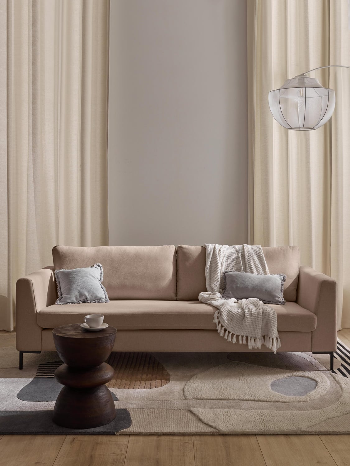 Luna Sofa, 3-seater — Warm Grey