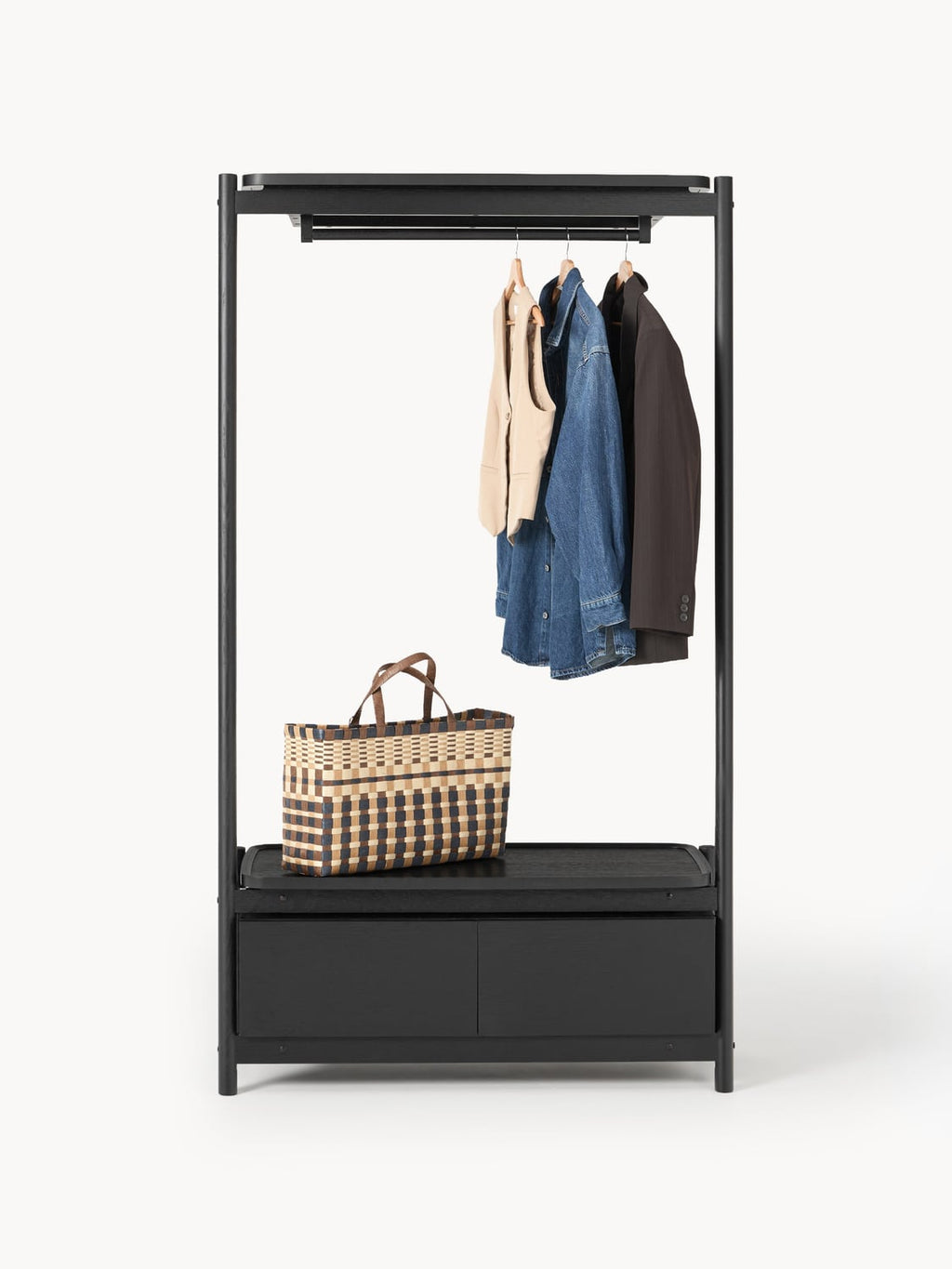 Libby Wooden Coat Stand — Dark Grey