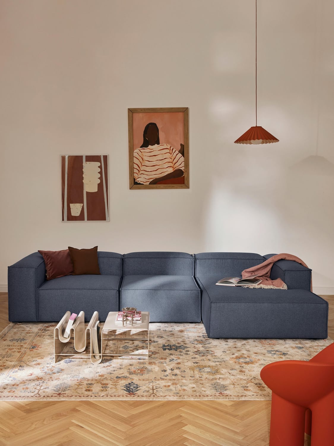 Lennon Modular Corner Sofa (4-seater) — Petrol