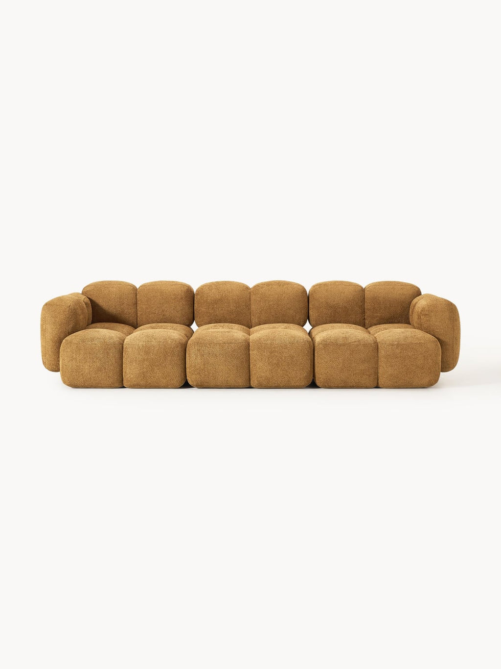Tayla Modular Sofa (4-seater) in Teddy Bouclé — Camel