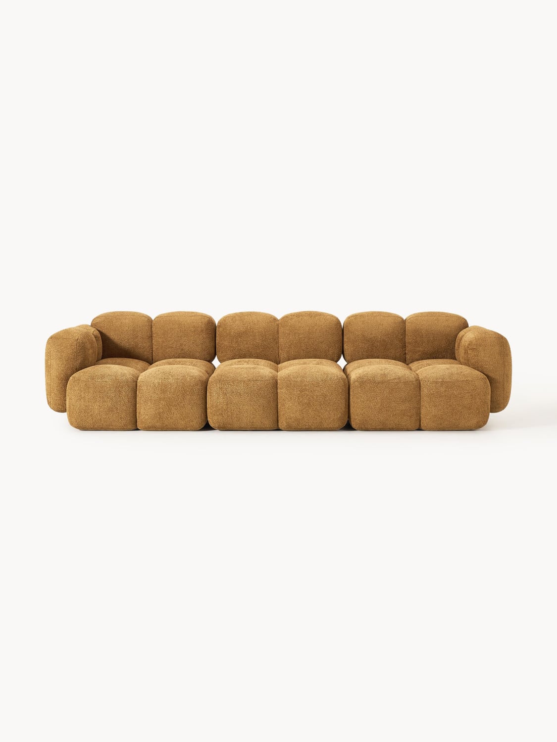 Tayla Modular Sofa (4-seater) in Teddy Bouclé — Camel