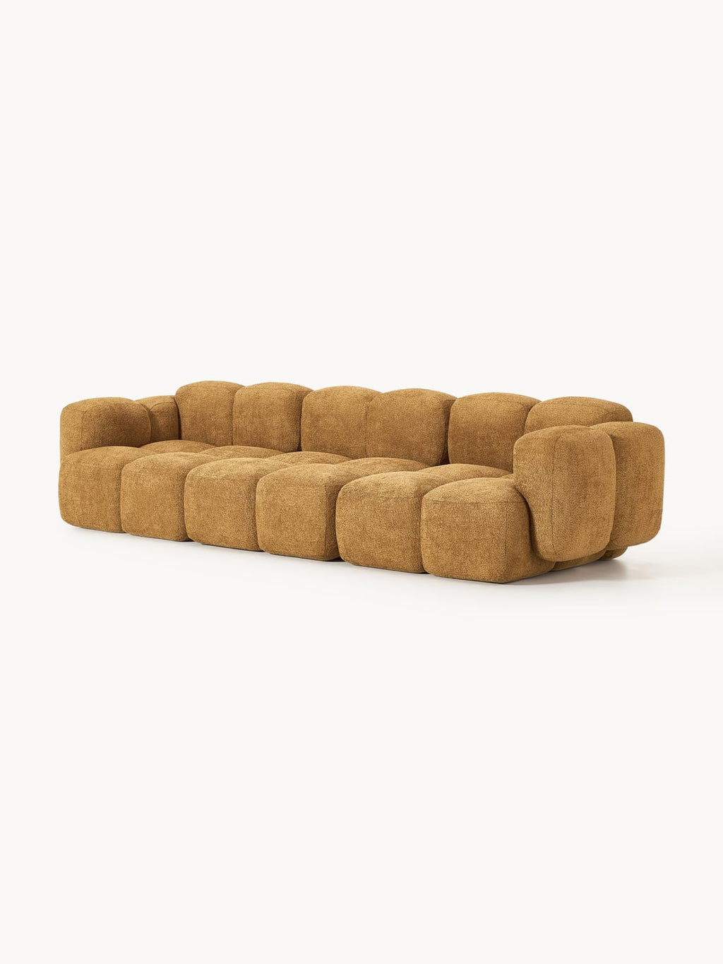Tayla Modular Sofa (4-seater) in Teddy Bouclé — Camel