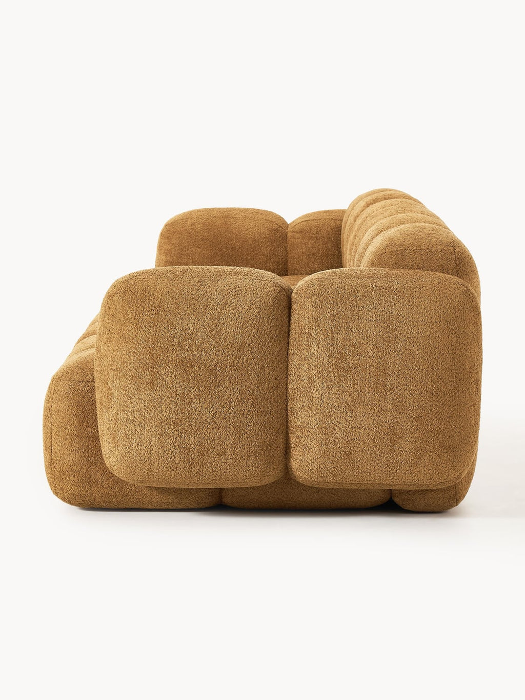 Tayla Modular Sofa (4-seater) in Teddy Bouclé — Camel