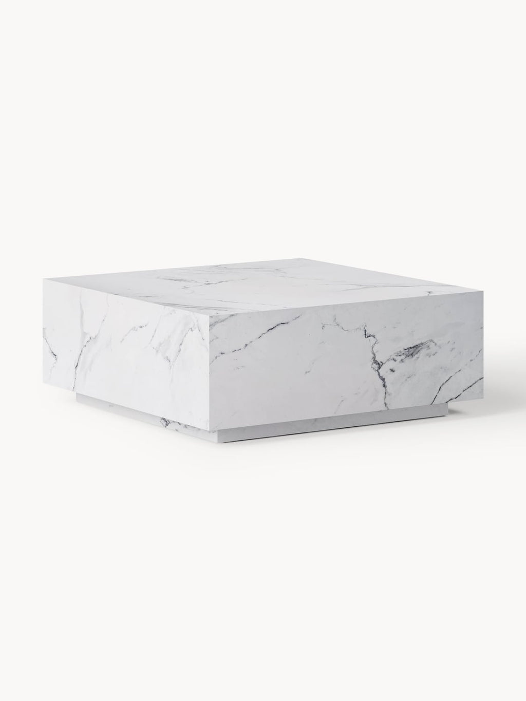 Lesley Coffee Table in Marble-Look — Light Grey