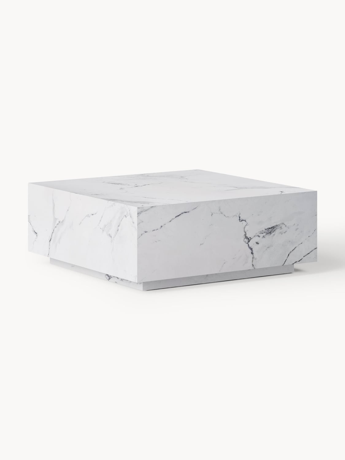 Lesley Coffee Table in Marble-Look — Light Grey