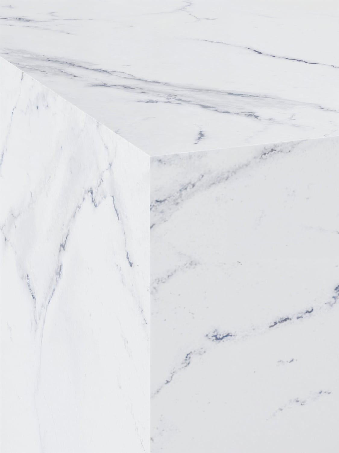 Lesley Coffee Table in Marble-Look — Light Grey