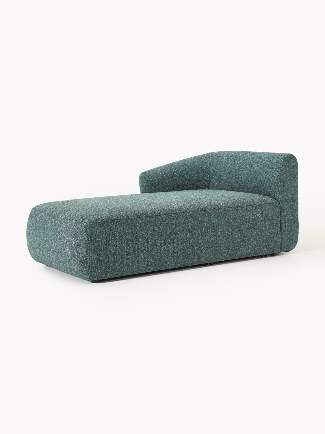 Sofia Bouclé-Chaise-Corner Module — Dark Grey