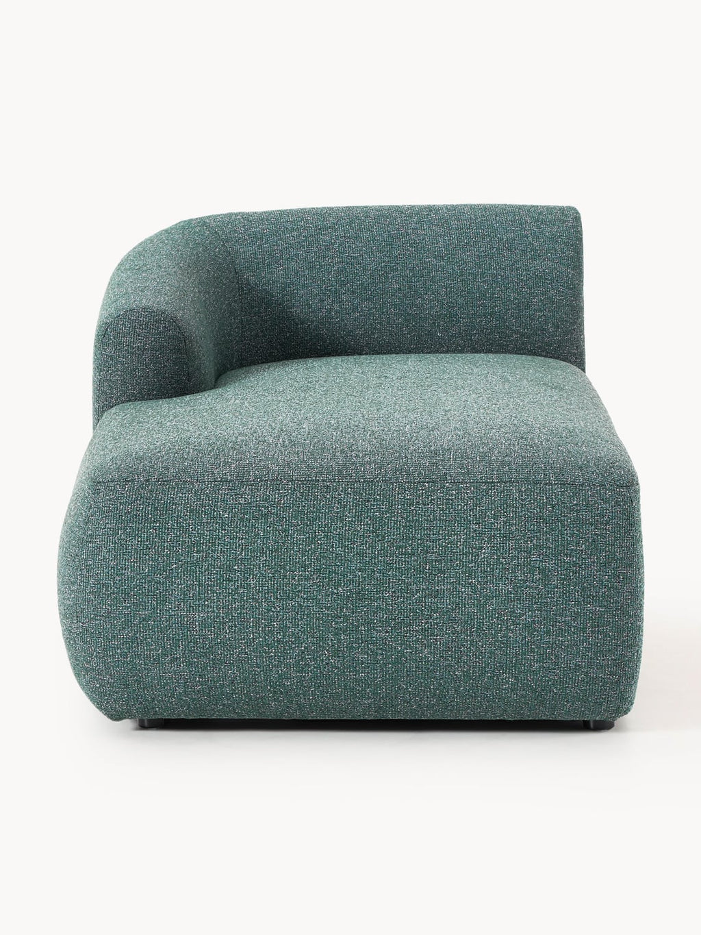 Sofia Bouclé-Chaise-Corner Module — Dark Grey