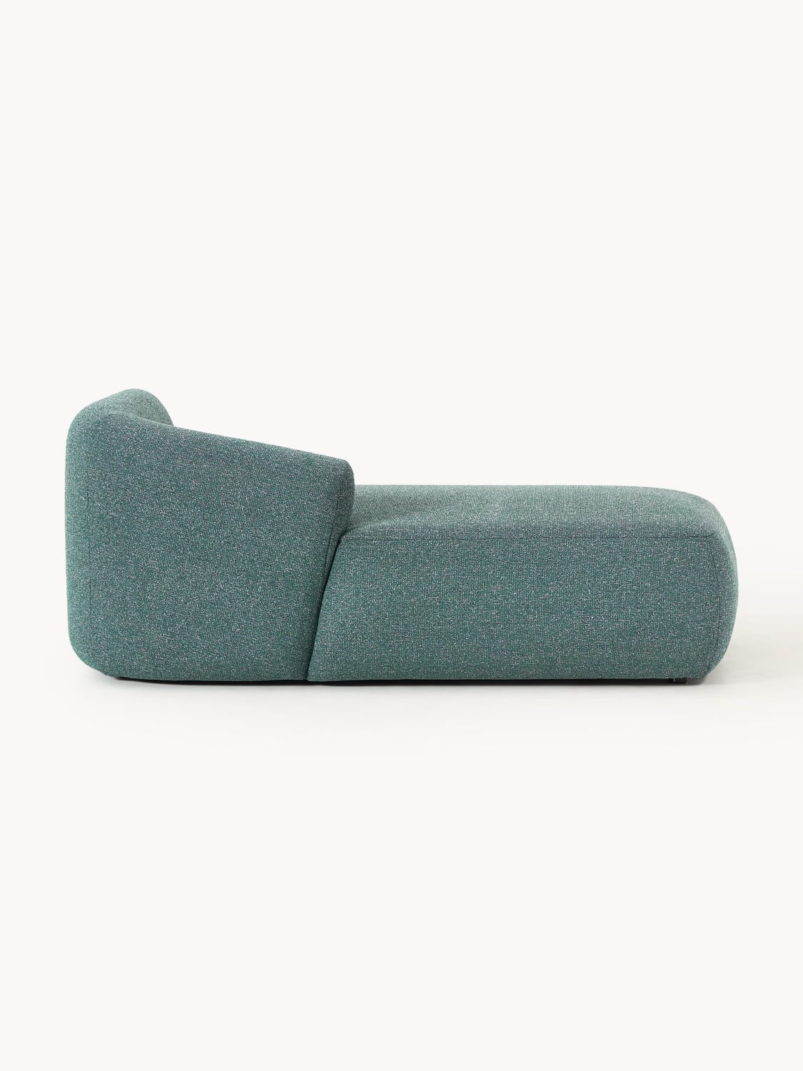 Sofia Bouclé-Chaise-Corner Module — Dark Grey
