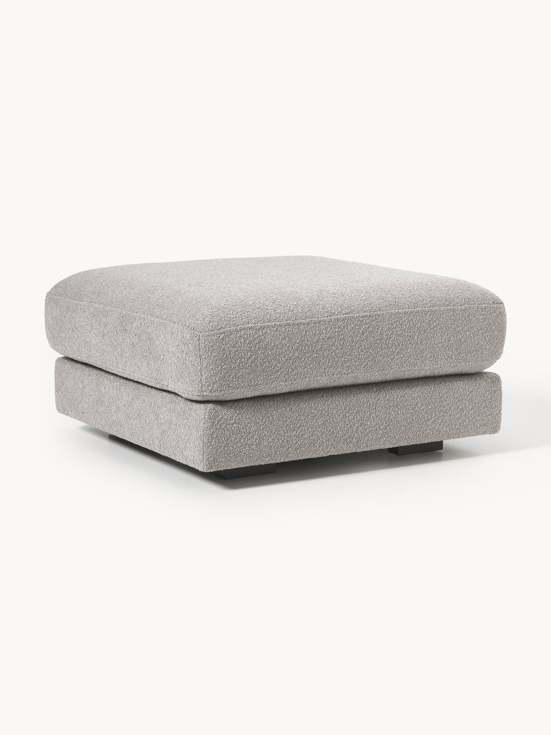 Tribeca Bouclé Sofa Ottoman — Grey
