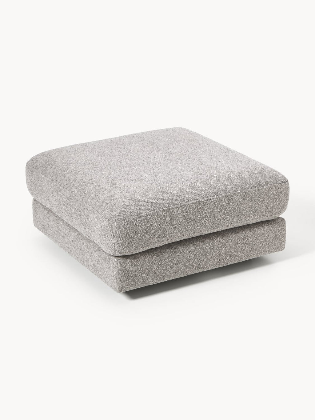 Tribeca Bouclé Sofa Ottoman — Grey