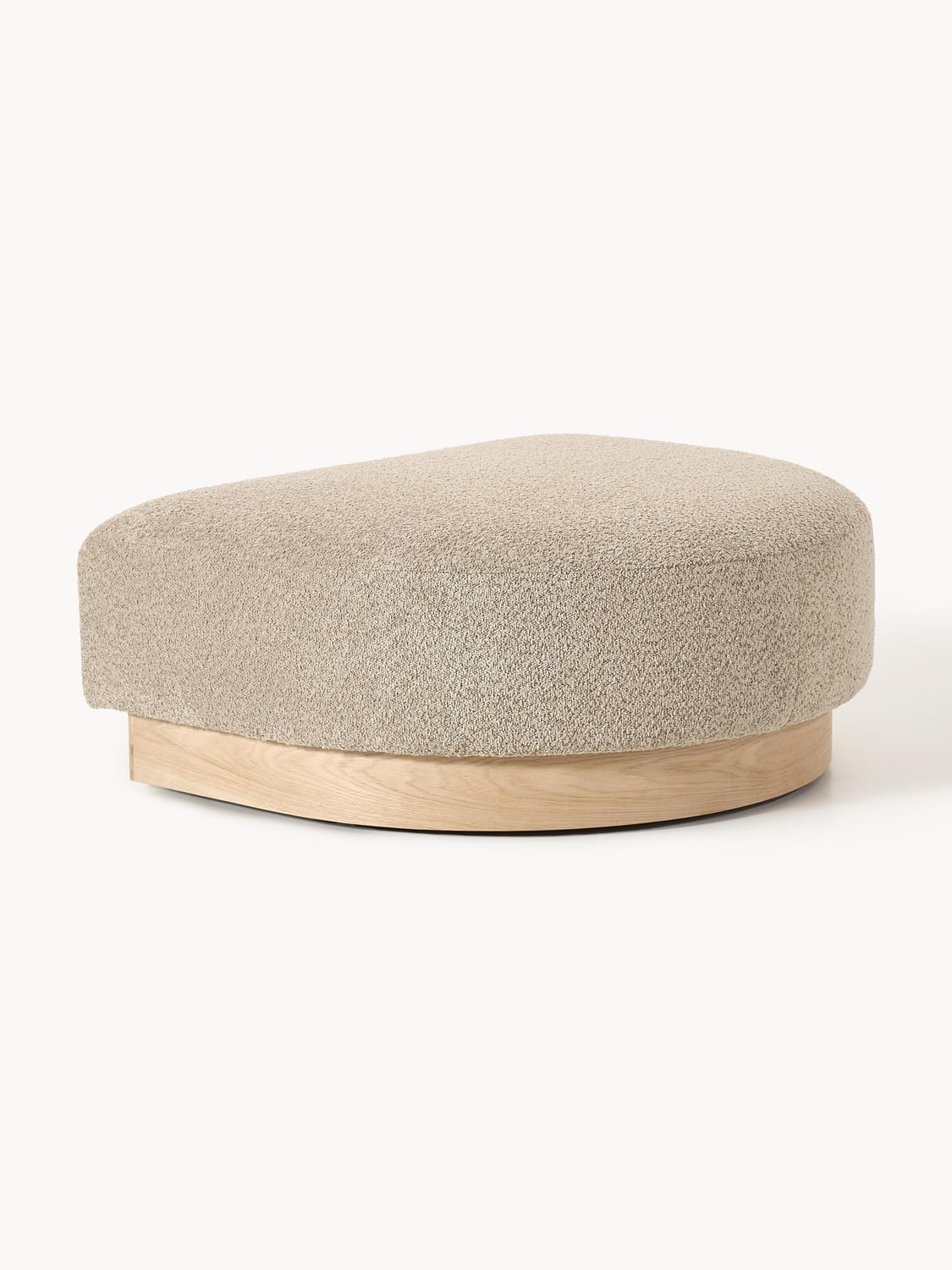 Natalie Sofa Ottoman in Teddy Bouclé — Sand Beige