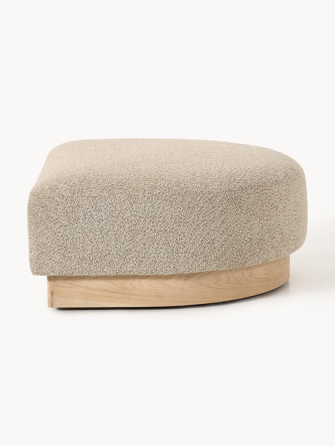 Natalie Sofa Ottoman in Teddy Bouclé — Sand Beige