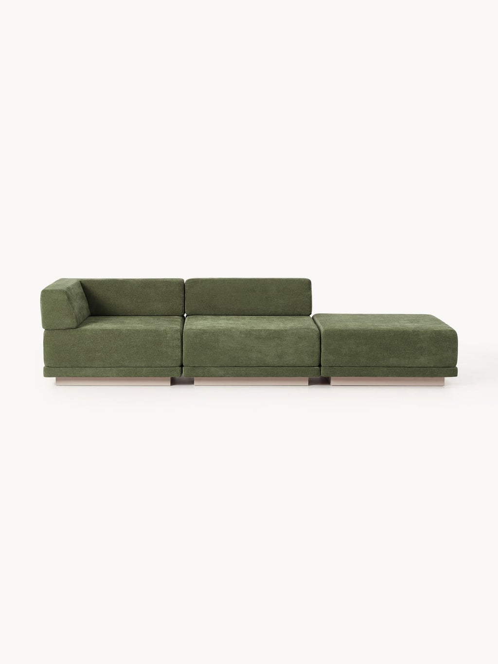 Colin Modular Sofa (4-seater) with Ottoman — Olive
