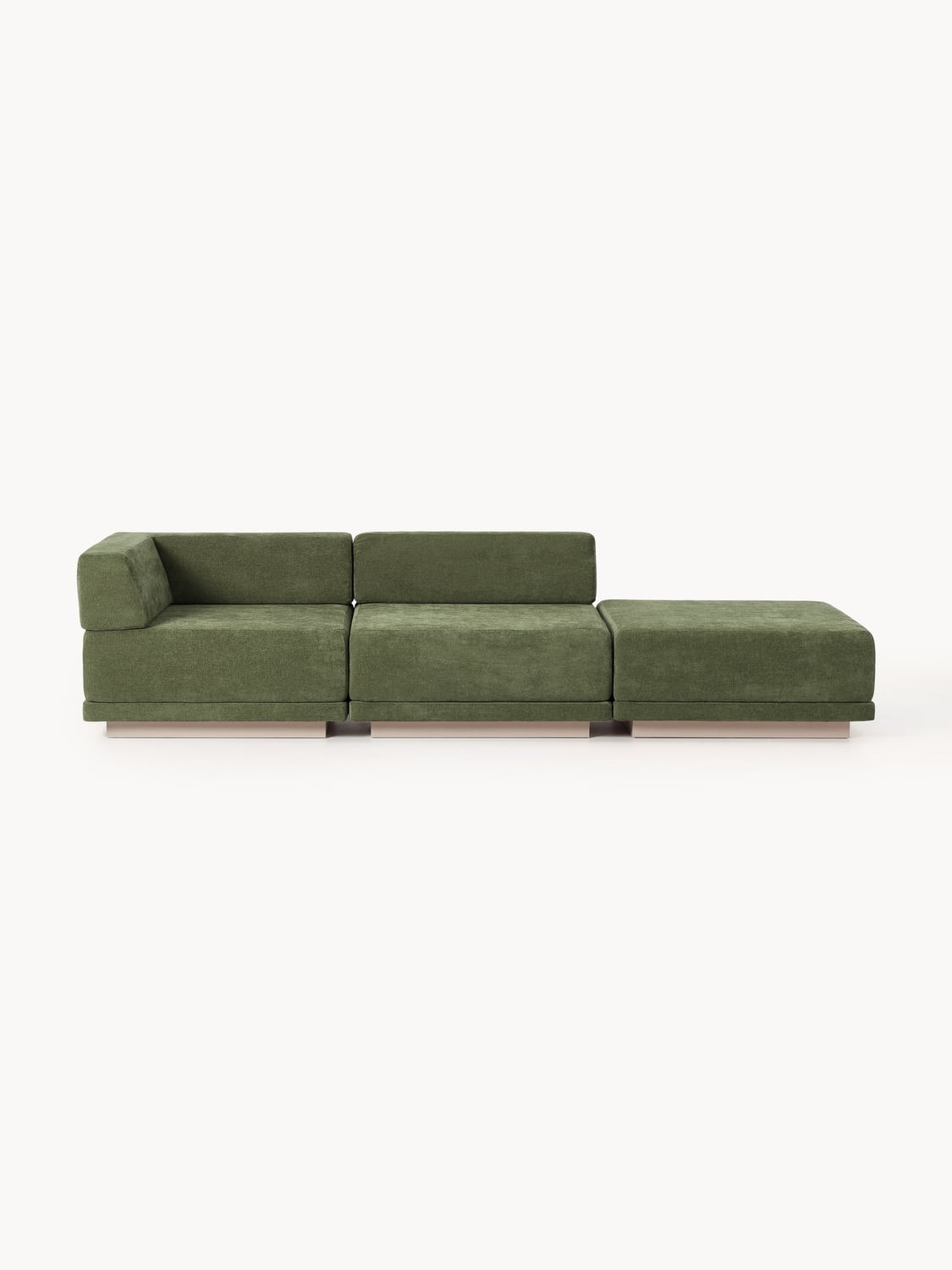 Colin Modular Sofa (4-seater) with Ottoman — Olive
