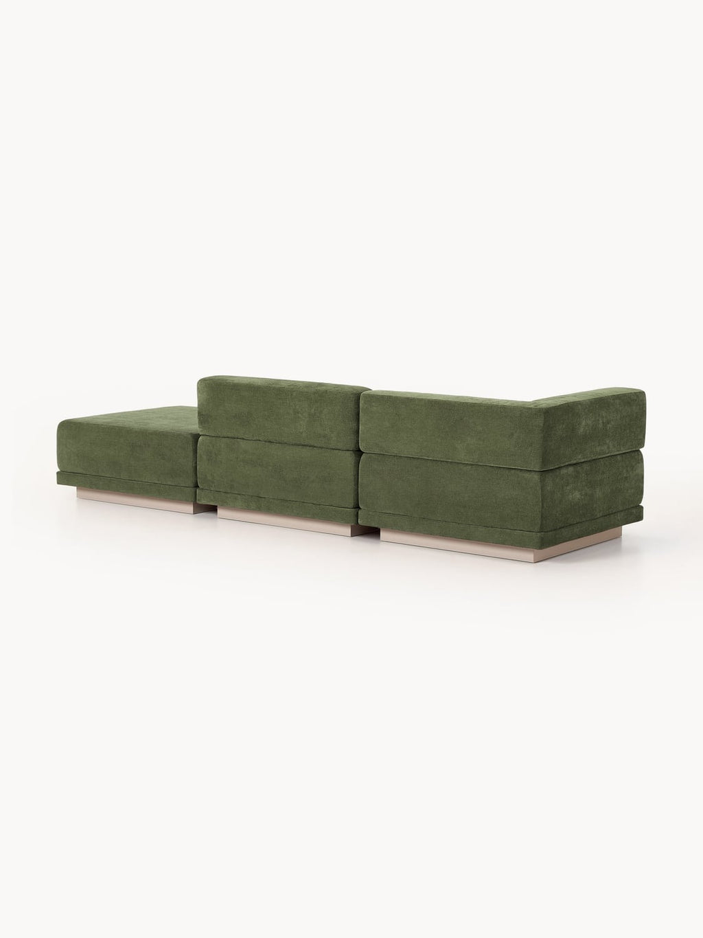Colin Modular Sofa (4-seater) with Ottoman — Olive