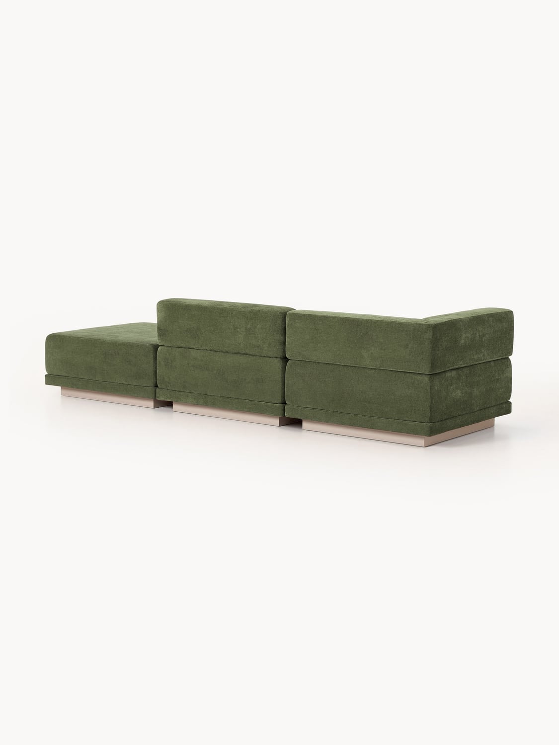 Colin Modular Sofa (4-seater) with Ottoman — Olive