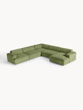Melva XL Corduroy Corner Sofa — Taupe