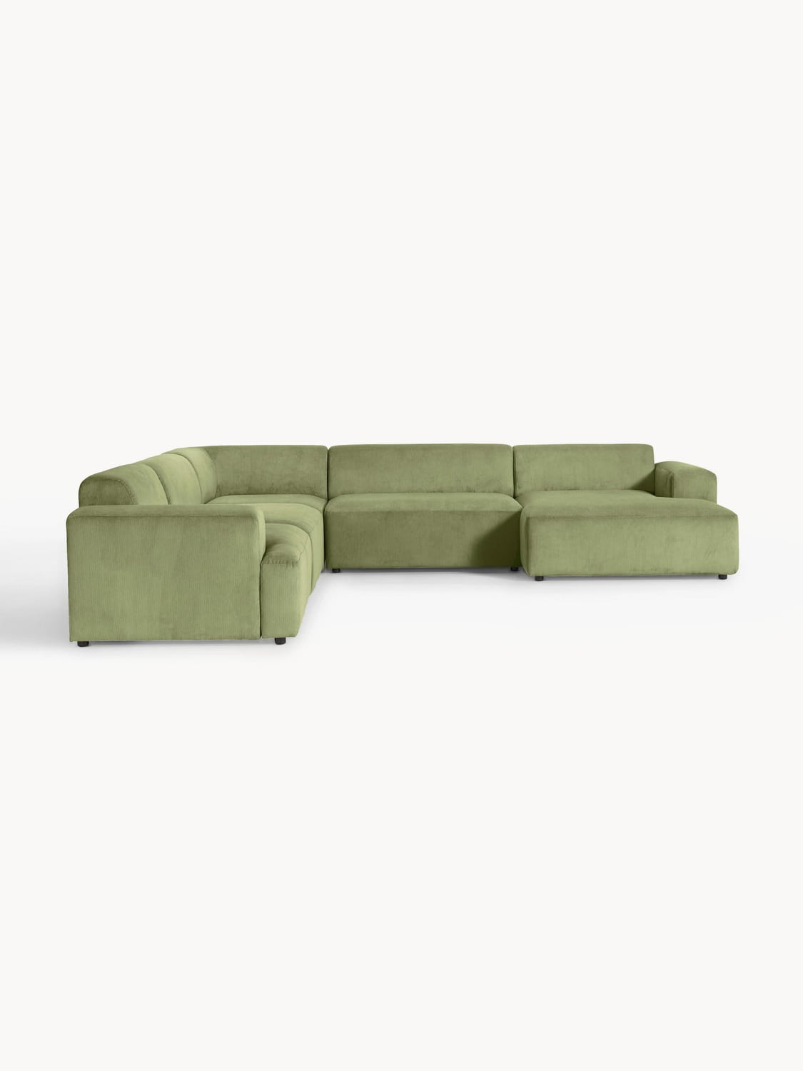 Melva XL Corduroy Corner Sofa — Taupe