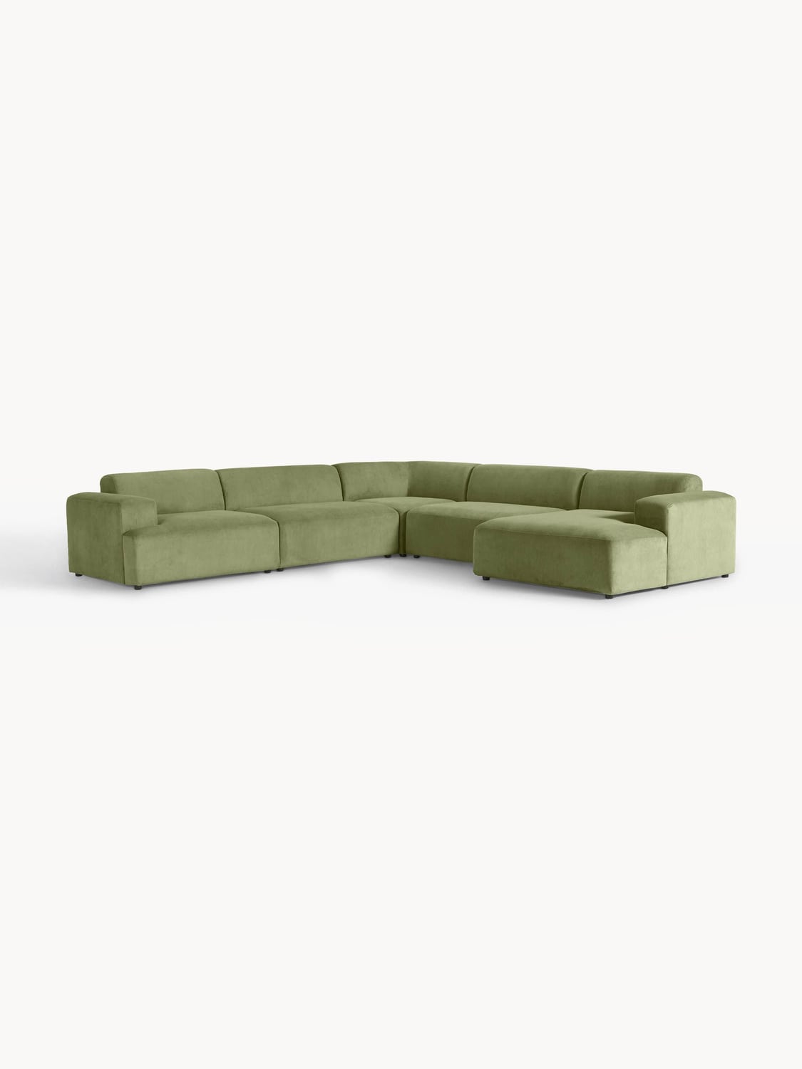 Melva XL Corduroy Corner Sofa — Taupe