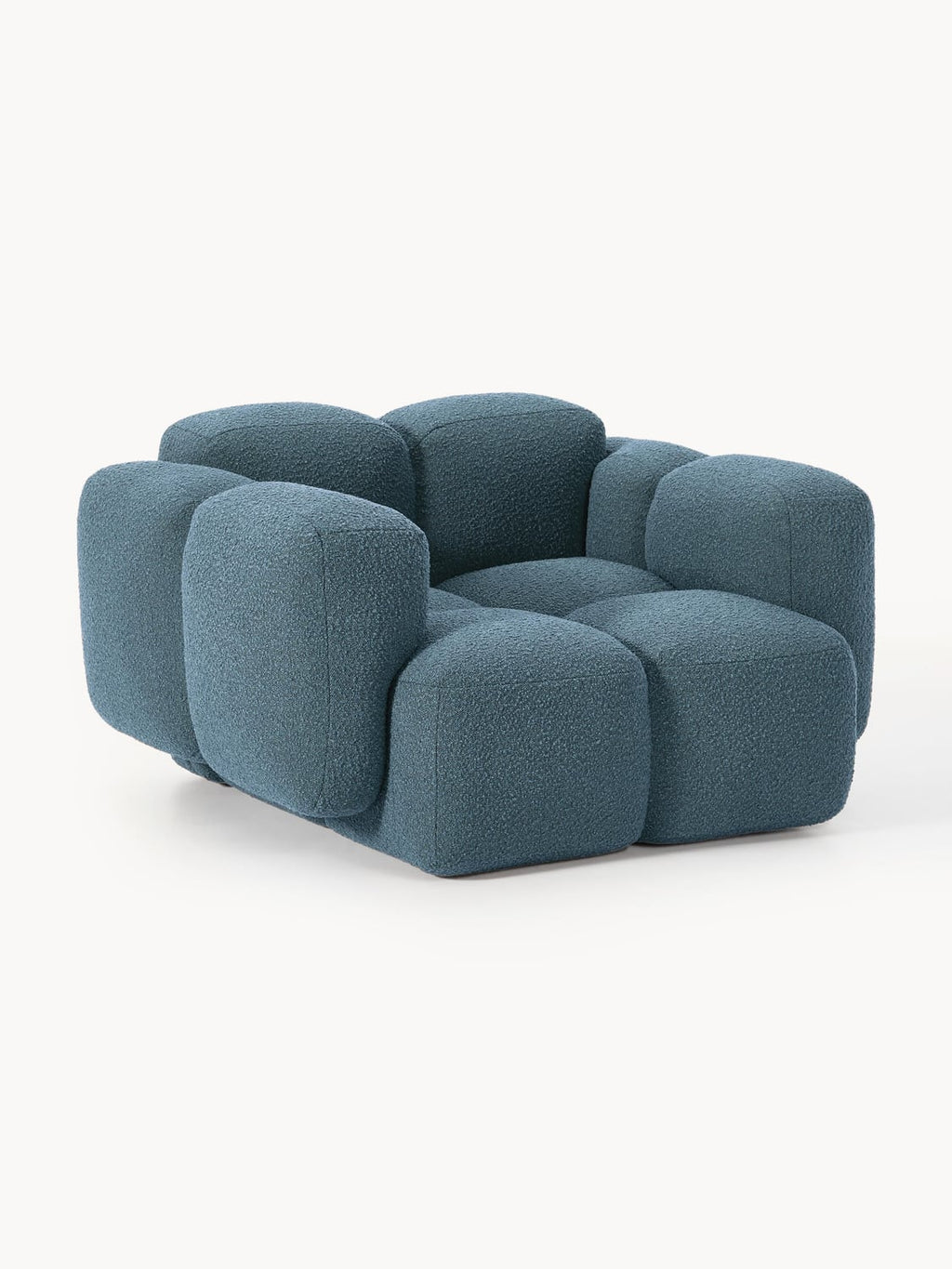Tayla Lounge Chair in Bouclé — Dark Grey