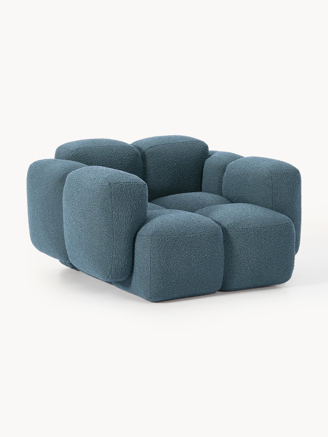 Tayla Lounge Chair in Bouclé — Dark Grey