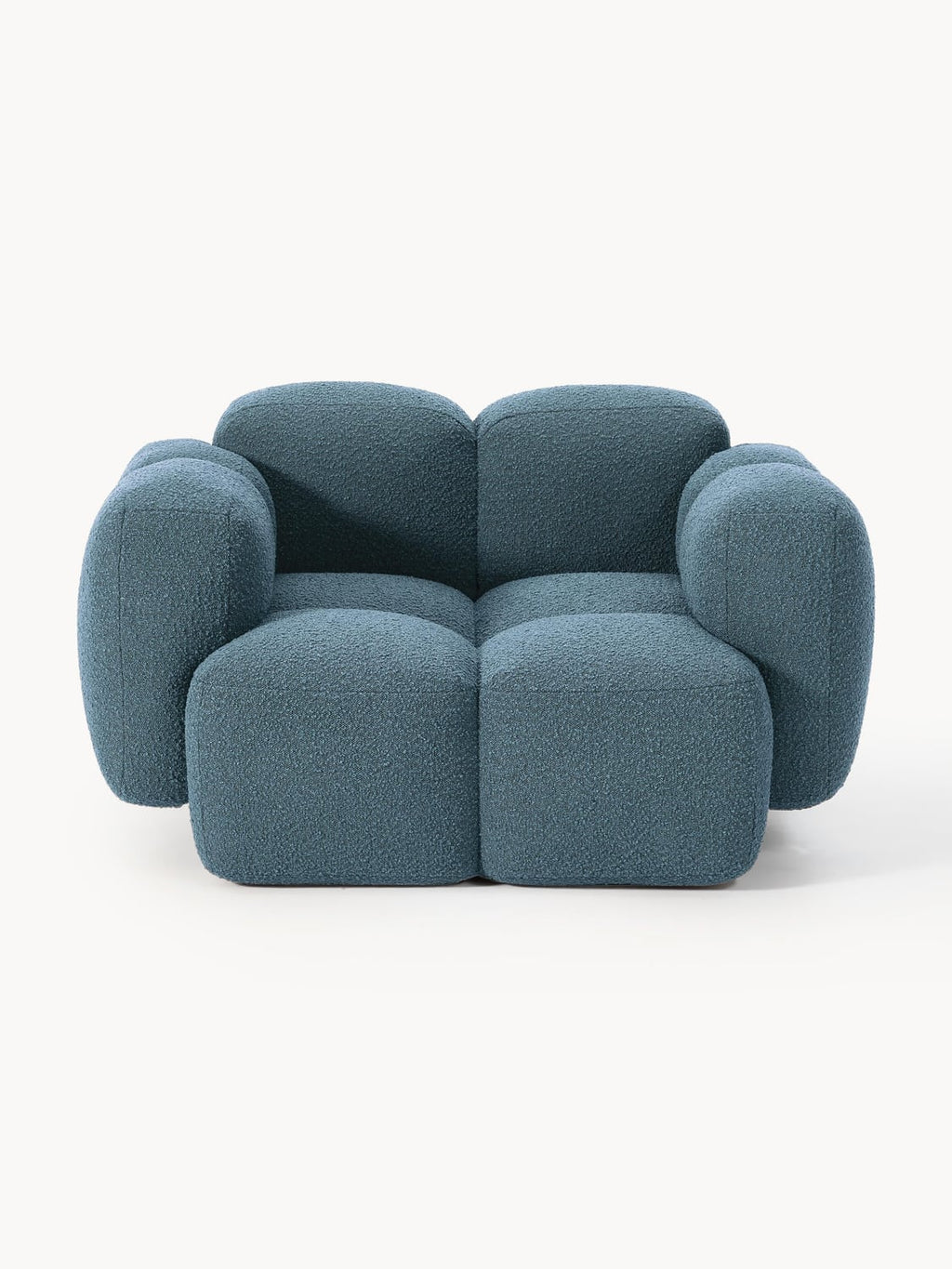 Tayla Lounge Chair in Bouclé — Dark Grey