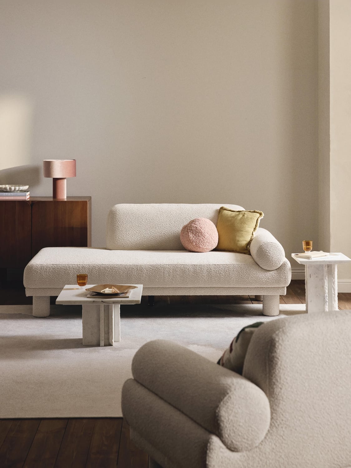 Lilo Bouclé-Ottoman — Blush