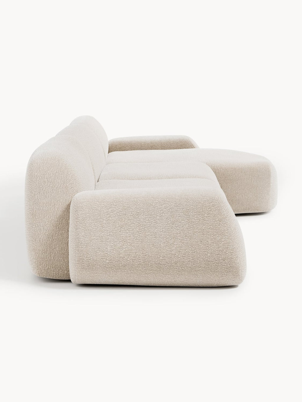 Wolke Modular Teddy-Corner Sofa (4-seater) — Light Grey