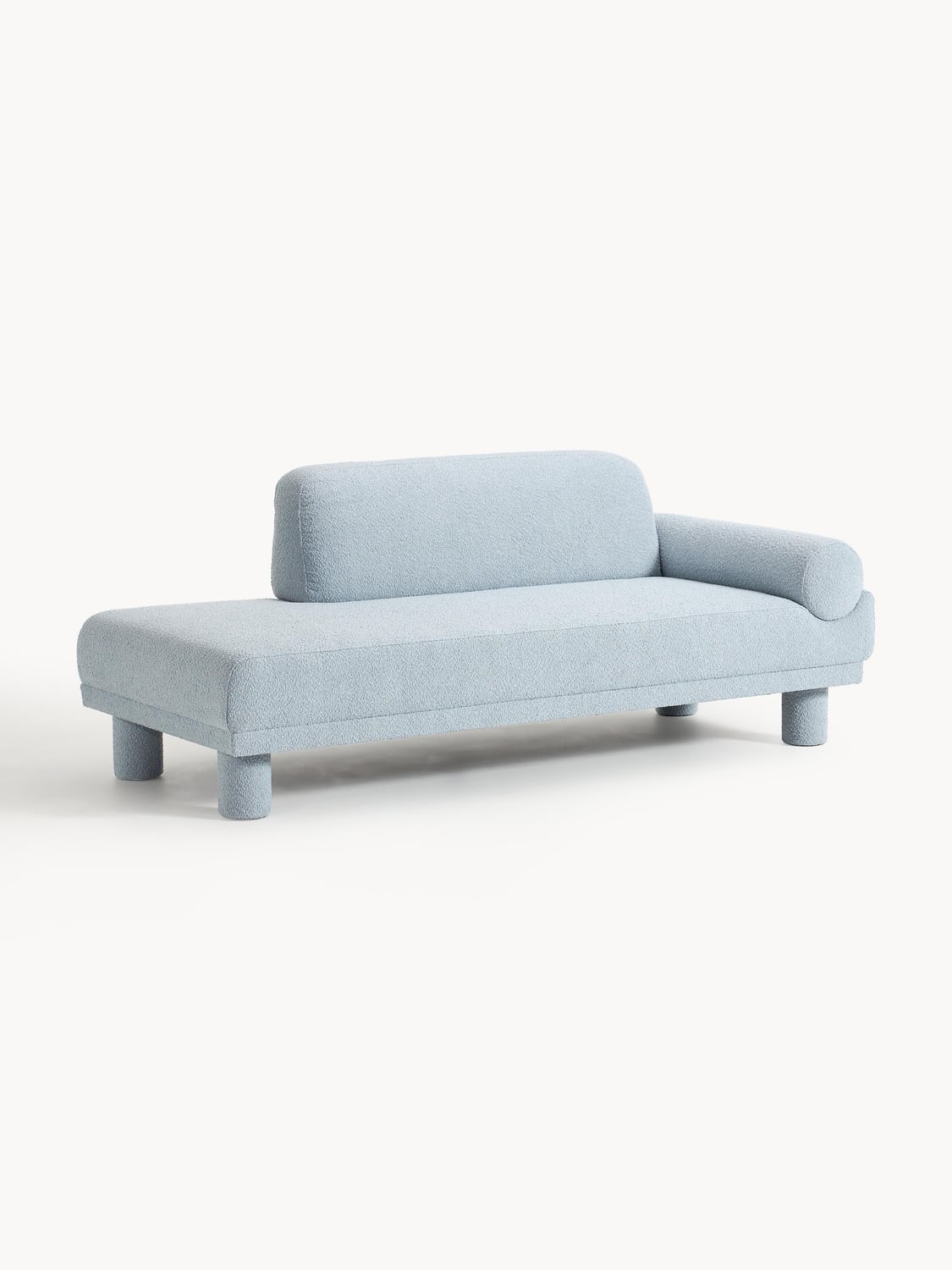 Lilo Bouclé-Ottoman — Light Grey