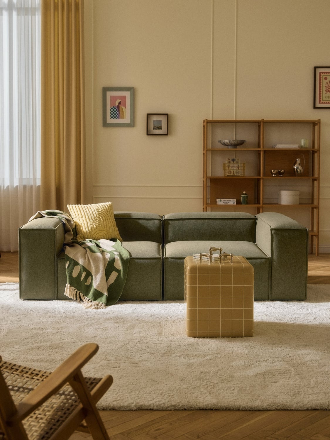 Lennon Modular Sofa (3-seater) — Olive