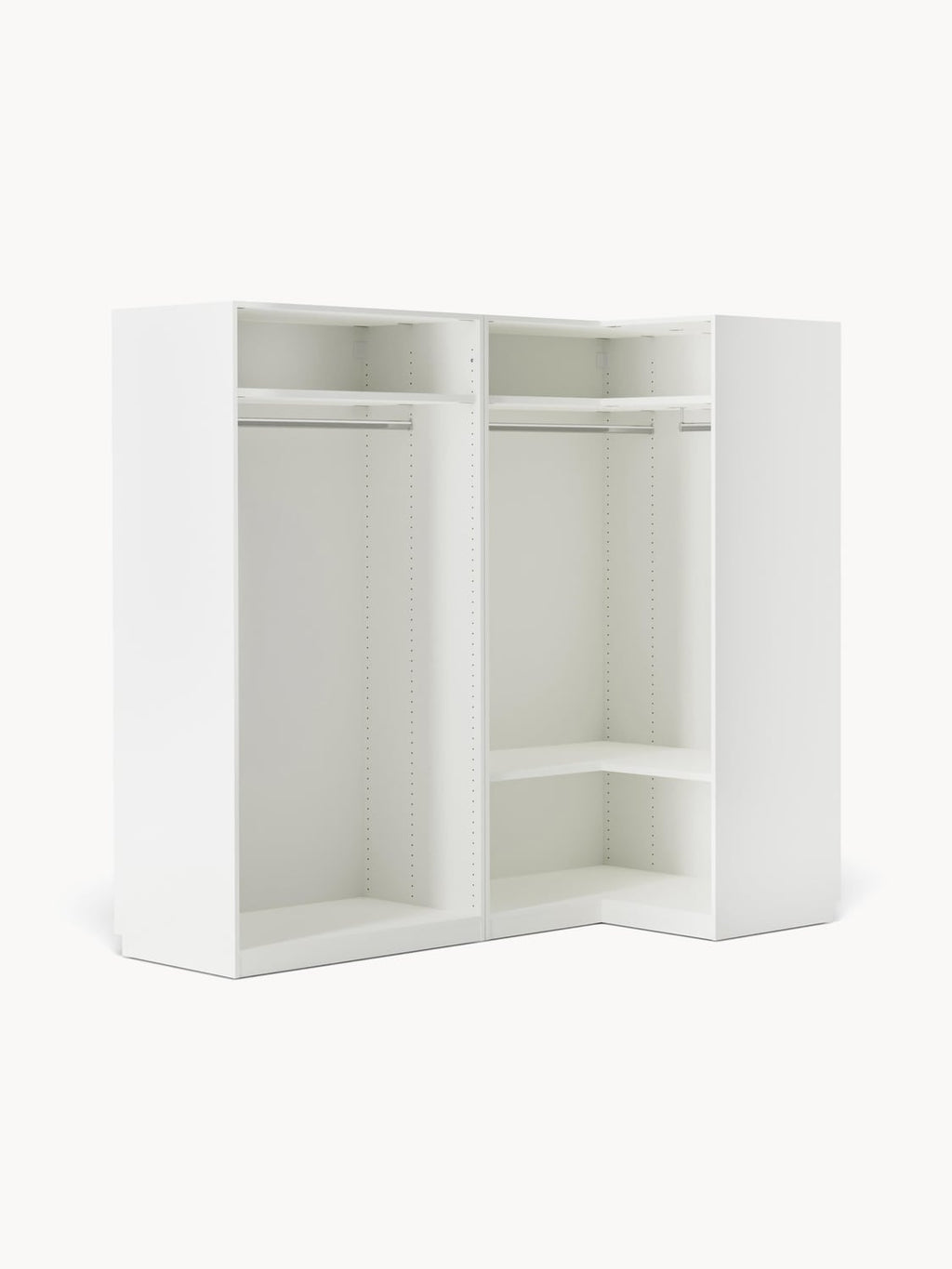 Charlotte Modular Corner Wardrobe, 215 cm Width, in various sizes — Light Grey