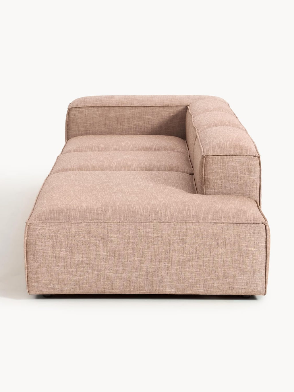 Lennon Modular XL Ottoman in Linen Blend — Pink