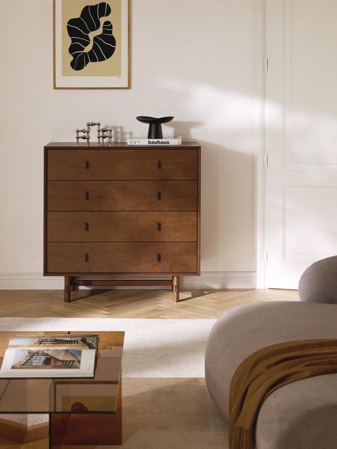 Diana Chest of Drawers in Oak — Chocolate
