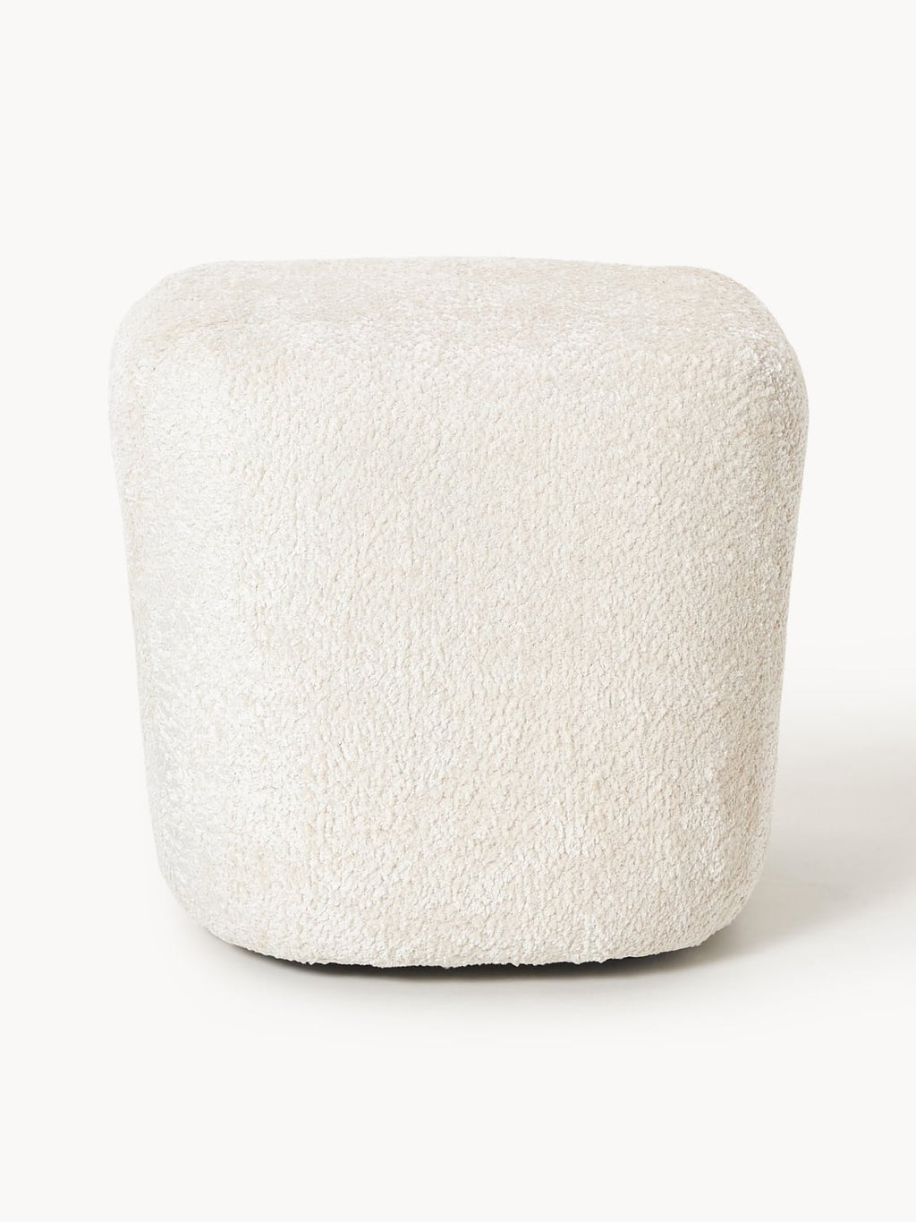Wolke Tall Ottoman in Teddy Bouclé — Off-White
