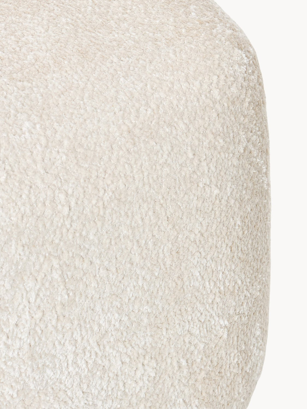 Wolke Tall Ottoman in Teddy Bouclé — Off-White