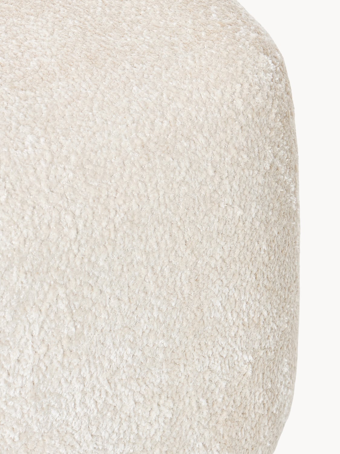 Wolke Tall Ottoman in Teddy Bouclé — Off-White